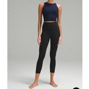 Lululemon Align High Rise Crop Pant 23" Leggings Womens Size 2 Black Gym Yoga